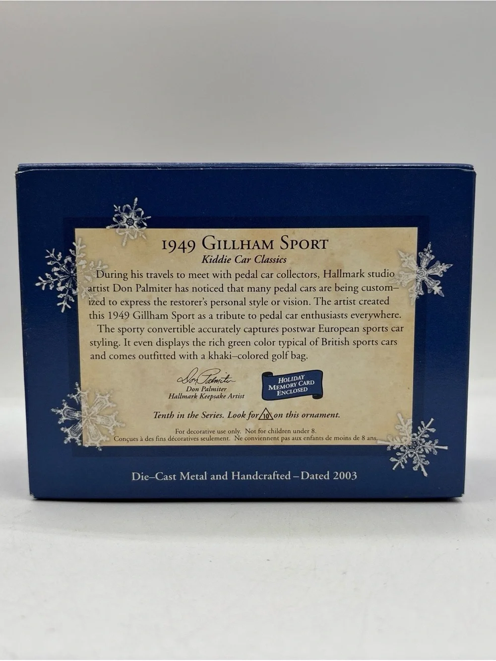 Hallmark Keepsake Ornament 2003 Vintage 1949 Gilliam Sport 10th In The Series